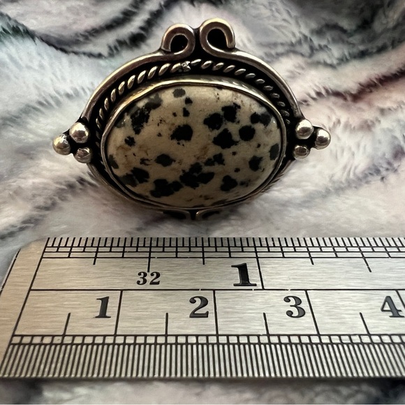 ❤️ Dalmation Jasper Southwestern Sz 7.75 Ring 8.5gms Never Worn - Picture 3 of 9